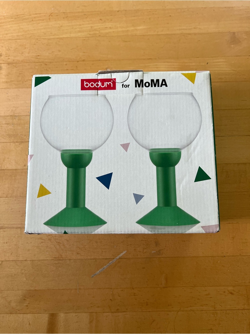 Bodum Green Stemmed Wine Glasses - Set of 2 MOMA Oktett NWT